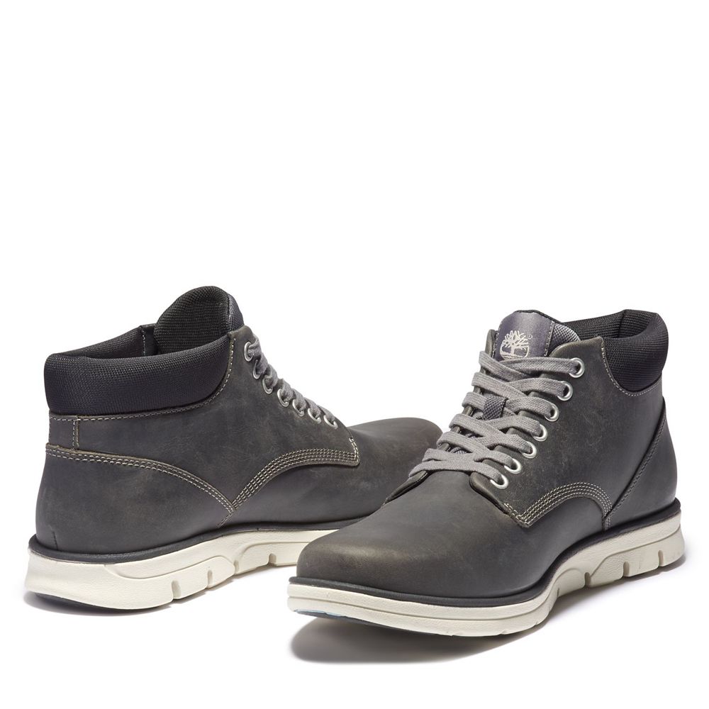 Timberland Mens Chukka Boots Bradstreet Leather Sneaker - Dark Grey - India IV6539087